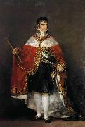Francisco de Goya Portrait of Ferdinand VII of Spain in his robes of state Spain oil painting artist
